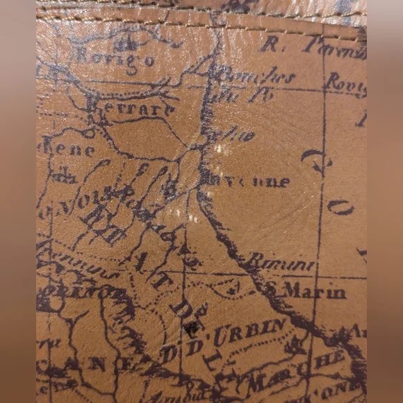 Patricia Nash Tote Drawstring Whitney English Garden Map British Tan - Picture 13 of 15